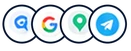 Яндекс, Google, карты, Telegram